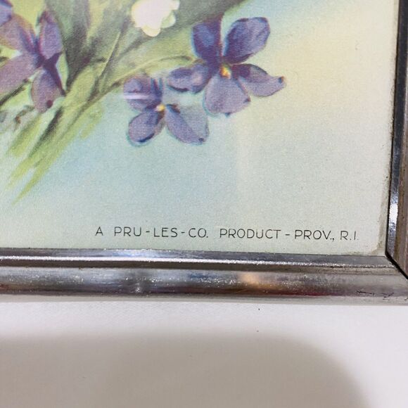 Pru-Les Art Print Dear Mother Motto Poem Lily of the Valley Flowers Metal Frame - Picture 4 of 7